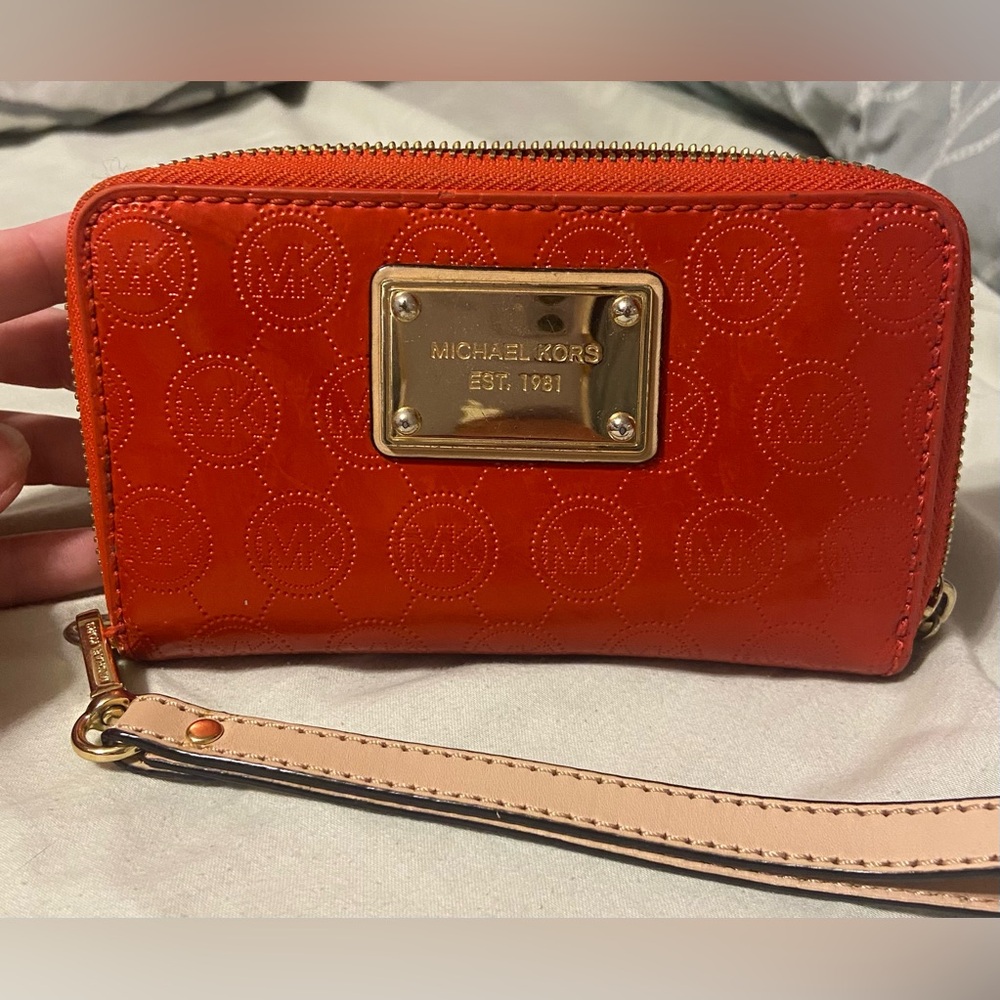 Michael Kors Red Wristlet Wallet